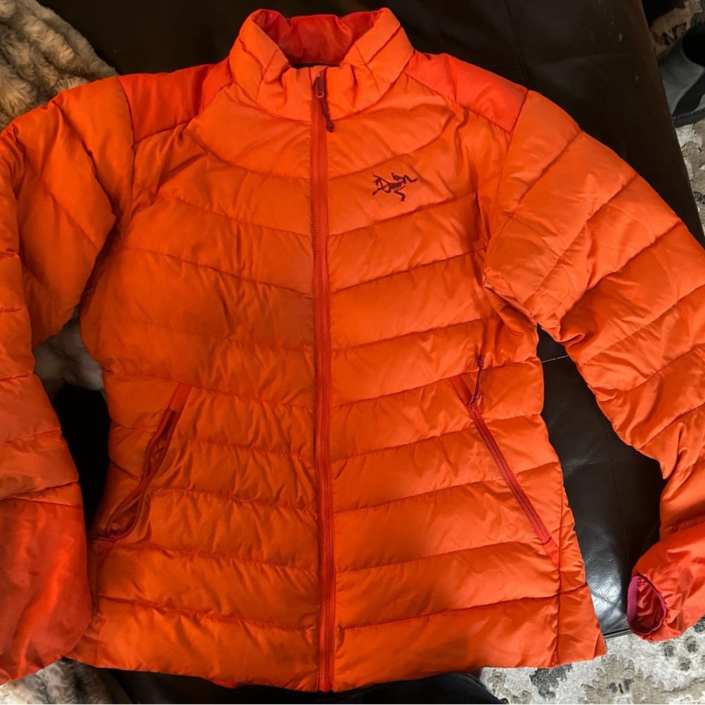 Arc'teryx Women's Orange Packable Puffer Jacket